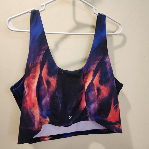 Old  Navy Light Support Vibrant Abstract Sport Bra  Crop Top XXL - Picture 5 of 11
